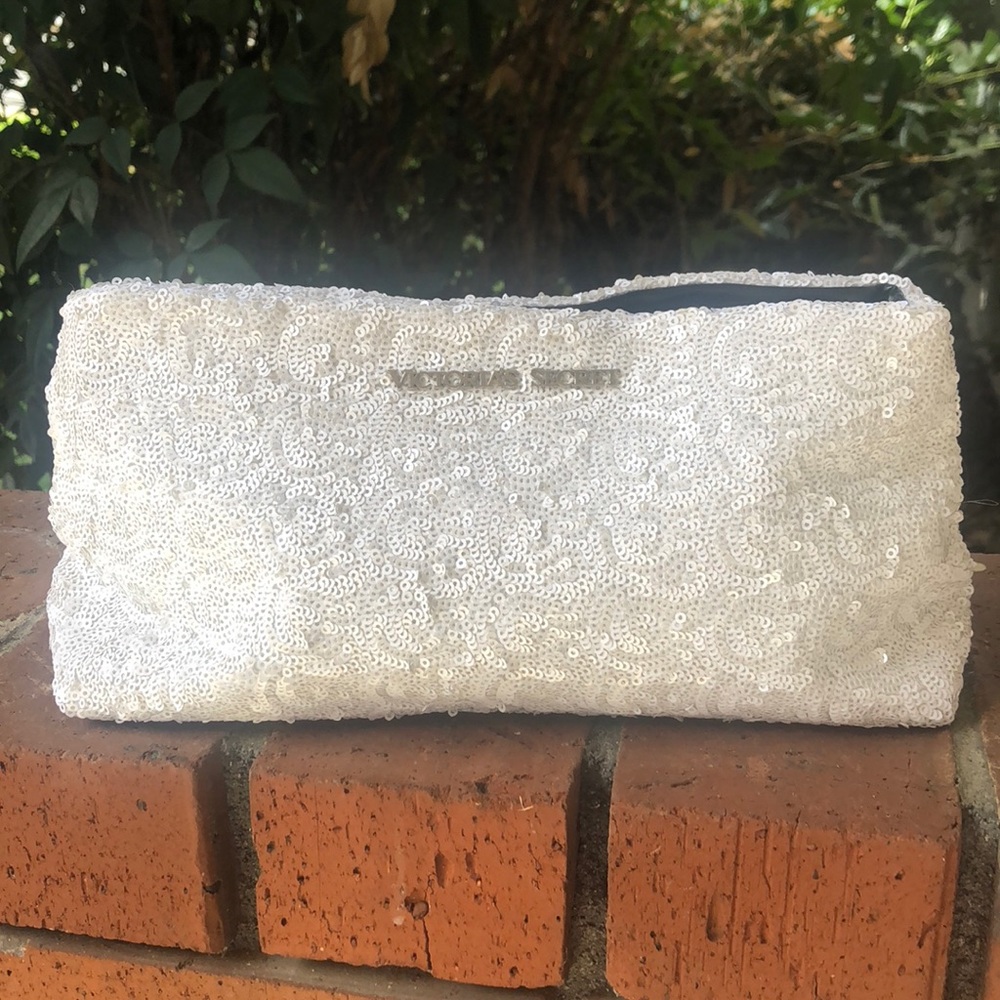 Victoria Secret White Sequins Clutch